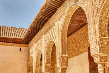 Granada, Spain - September 2020 : Alhambra Palace detail 