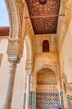 Granada, Spain - September 2020 : Alhambra Palace detail 