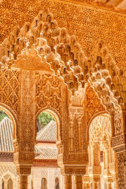 Granada, Spain - September 2020 : Alhambra Palace detail 