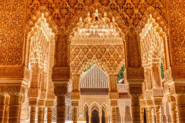 Granada, Spain - September 2020 : Alhambra Palace detail 