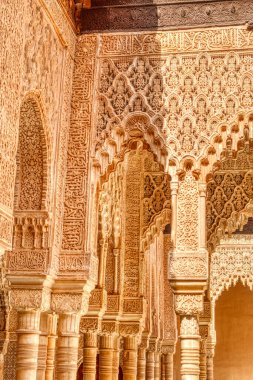 Granada, Spain - September 2020 : Alhambra Palace detail 