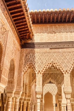 Granada, Spain - September 2020 : Alhambra Palace detail 