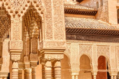 Granada, Spain - September 2020 : Alhambra Palace detail 