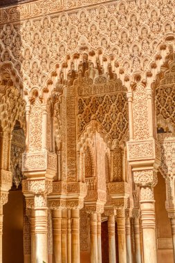 Granada, Spain - September 2020 : Alhambra Palace detail 