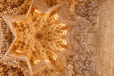 Granada, Spain - September 2020 : Alhambra Palace detail 