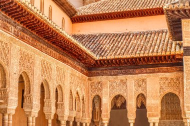 Granada, Spain - September 2020 : Alhambra Palace detail 