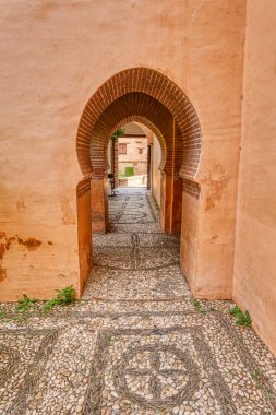 Granada, Spain - September 2020 : Alhambra palace in summertime
