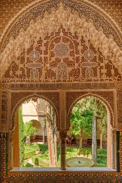 Granada Spain September 2020 Alhambra Palace Summertime — Stok fotoğraf
