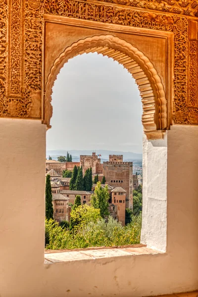 Granada Spain September 2020 Alhambra Palace Summertime — стоковое фото