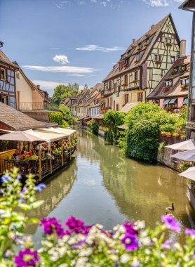             Colmar, France - June 2022 : Historical center in sunny weather                   