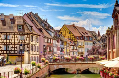             Colmar, France - June 2022 : Historical center in sunny weather                   