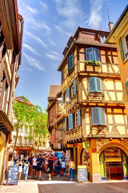             Colmar, France - June 2022 : Historical center in sunny weather                   