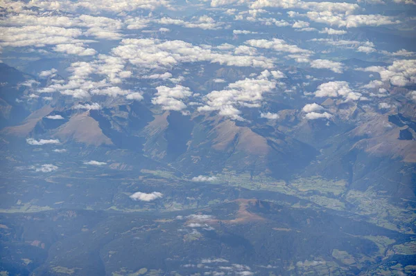 Aerial View Italian Alps Cities — Stockfoto