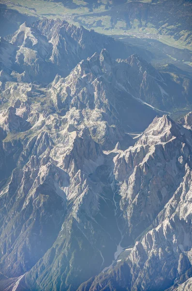 Aerial View Italian Alps Cities — Stok fotoğraf