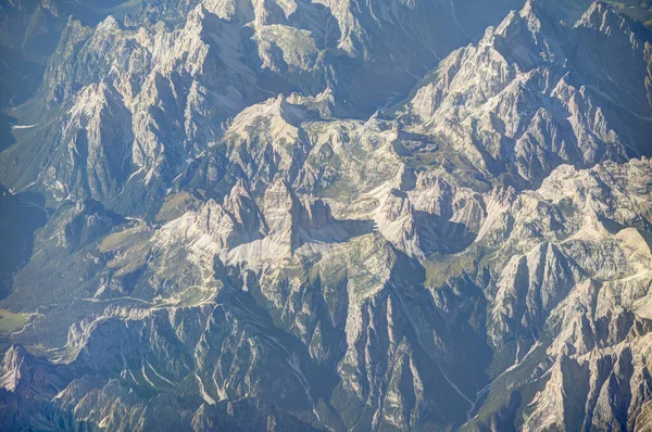 Aerial View Italian Alps Cities — Zdjęcie stockowe