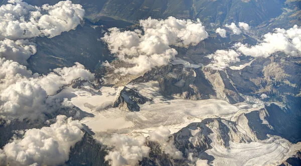 Aerial View Italian Alps Cities — Φωτογραφία Αρχείου