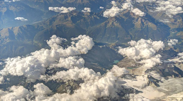 Aerial View Italian Alps Cities — Photo