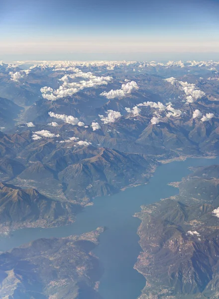 Aerial View Italian Alps Cities —  Fotos de Stock