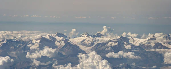 Aerial View Italian Alps Cities — ストック写真