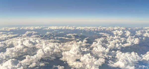 Aerial View Italian Alps Cities — стокове фото