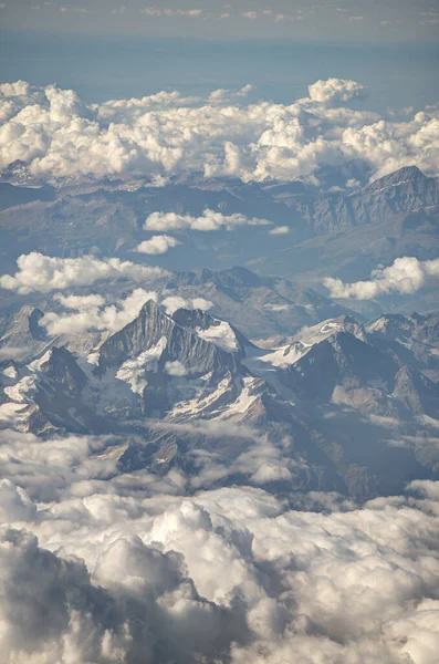 Aerial View Italian Alps Cities — Photo