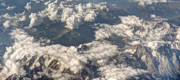 Aerial View Italian Alps Cities — Stock fotografie