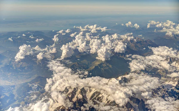 Aerial View Italian Alps Cities — Stock Fotó