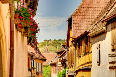           Turckheim, France - June 2022 : Picturesque village in sunny weather