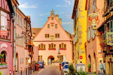           Turckheim, France - June 2022 : Picturesque village in sunny weather