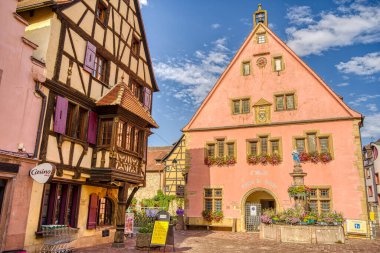           Turckheim, France - June 2022 : Picturesque village in sunny weather