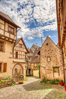           Turckheim, France - June 2022 : Picturesque village in sunny weather