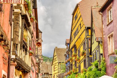           Turckheim, France - June 2022 : Picturesque village in sunny weather