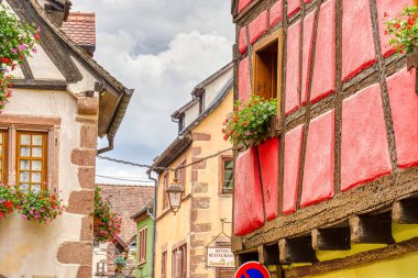           Turckheim, France - June 2022 : Picturesque village in sunny weather