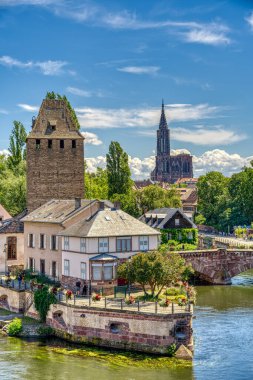                 Strasbourg, France - June 2022 : Historical center in sunny weather               