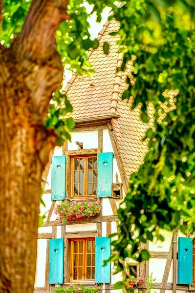 Turckheim France June 2022 Picturesque Village Sunny Weather — стоковое фото