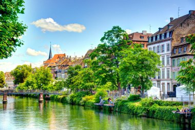                 Strasbourg, France - June 2022 : Historical center in sunny weather               