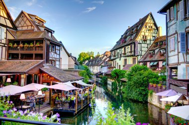 Colmar, France - June 2022 : Historical center in sunny weather