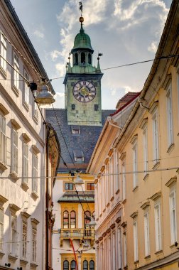 Graz, Austria - April 2022 : Historical center in springtime               