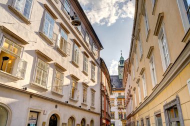 Graz, Austria - April 2022 : Historical center in springtime               