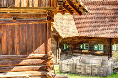 Graz, Austria - April 2022 : Traditional Austrian wooden dwelling