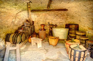 Graz, Austria - April 2022 : Traditional Austrian wooden dwelling