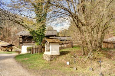 Graz, Austria - April 2022 : Traditional Austrian wooden dwelling 