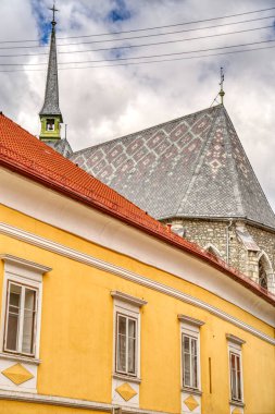 Friesach, Austria - April 2022 : Historical center in cloudy weather