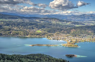 Worthersee Lake landscape, Austria