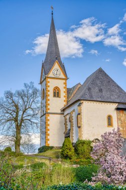Maria Worth, Austria - April 2022 : Historical village in sunny weather 