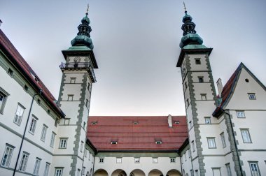 Graz, Austria - April 2022 : Historical center in springtime           