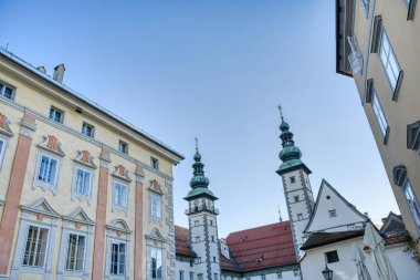 Graz, Austria - April 2022 : Historical center in springtime           