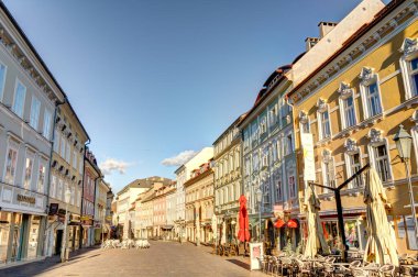 Graz, Austria - April 2022 : Historical center in springtime               