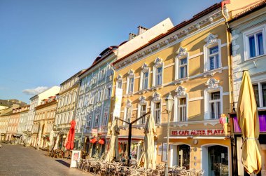 Graz, Austria - April 2022 : Historical center in springtime               