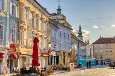 Graz, Austria - April 2022 : Historical center in springtime               